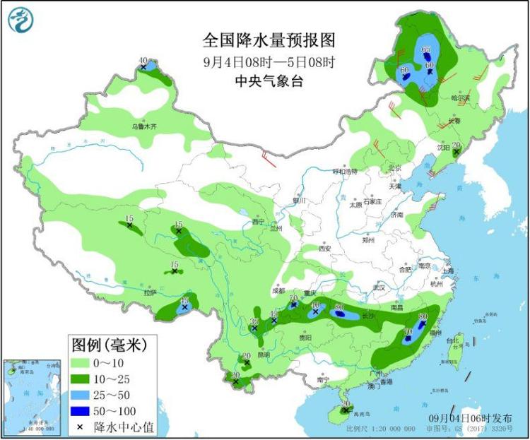 【】黑龙江内蒙古等地仍有较强风雨 西南地区东部等多降雨