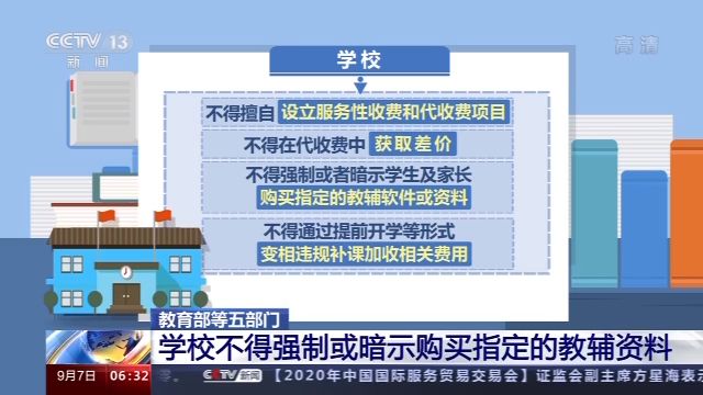 央视新闻客户端|要求各地完善教育收费政策体系，教育部等五部门印发通知