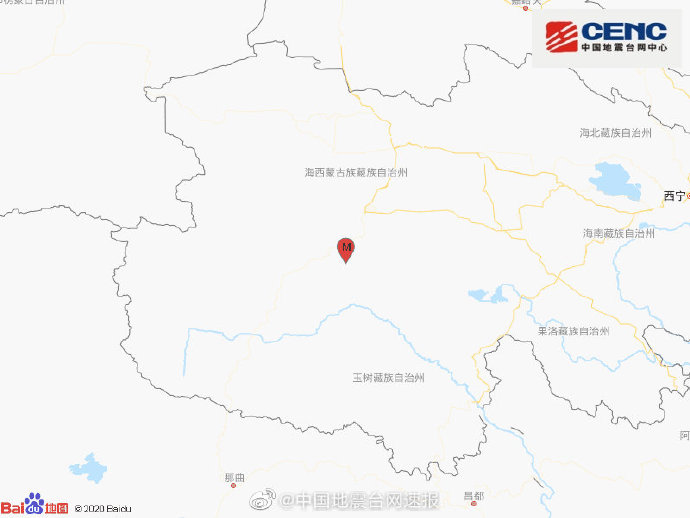 青海玉树州曲麻莱县发生3.9级地震 震源深度9千米
