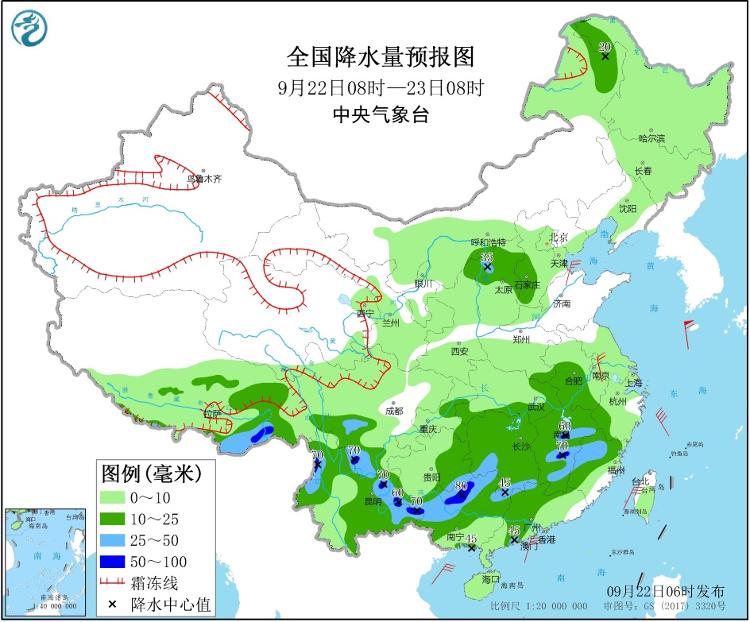 中东部地区有大范围降雨天气