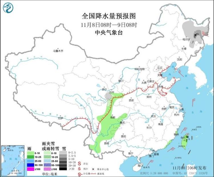 中国新闻网|冷空气继续影响东北华东 黑龙江吉林等地有小到中雪