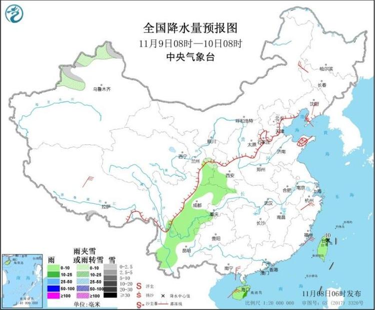 中国新闻网|冷空气继续影响东北华东 黑龙江吉林等地有小到中雪