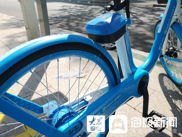 哈啰第五代单车在临沂首次展示  可通过手机app一键锁车