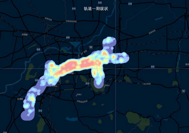 地铁2号线开通后热力图变化明显