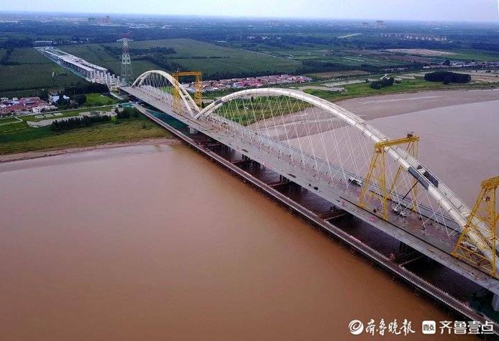 离竣工再近一步,俯瞰济南齐鲁黄河大桥雄姿