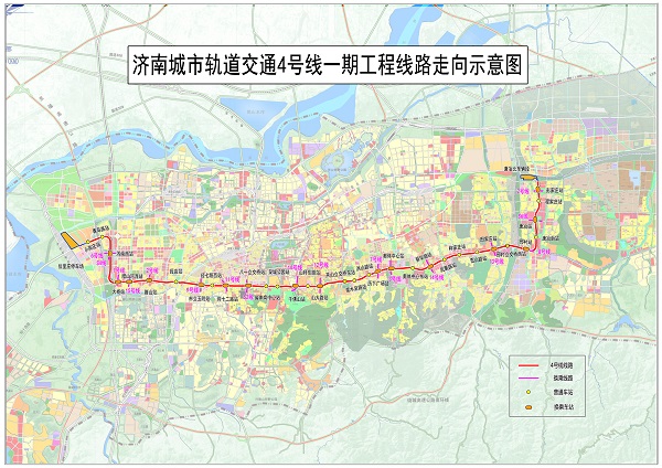 济南轻轨4号线线路图图片