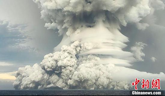 汤加火山爆发更多现场画面公布冲击波巨大