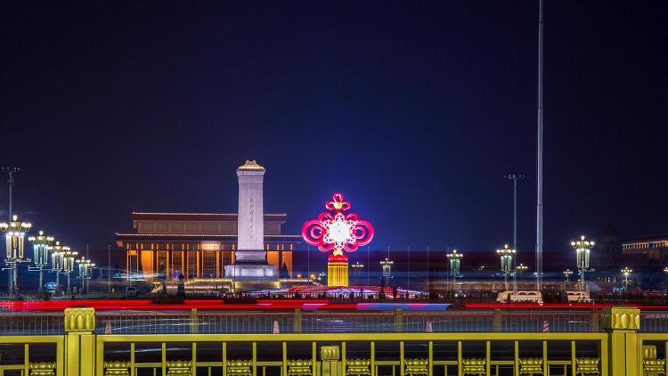 北京點亮夜景燈光秀冰墩墩雪容融等你去打卡