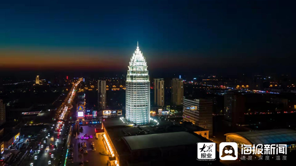 高清美圖臨沂羅莊開啟亮化序章點靚新年夜景