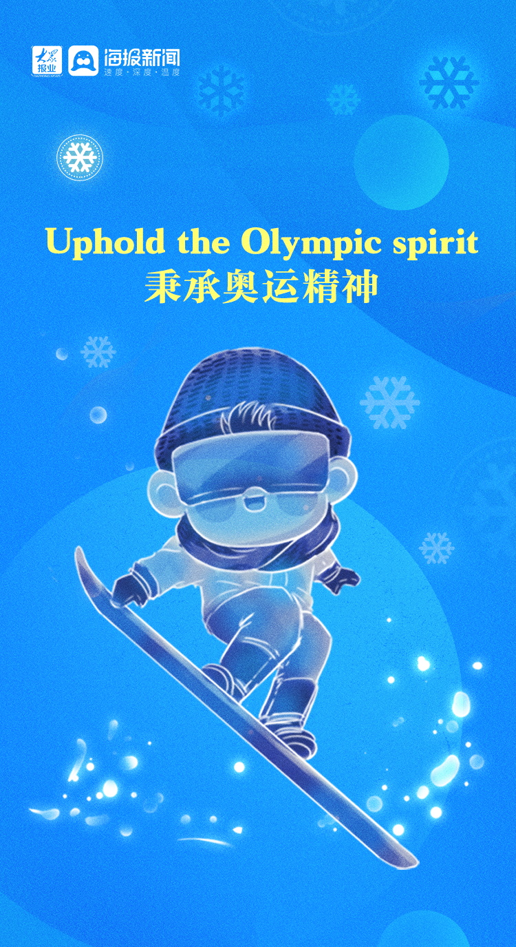 双语海报丨北京冬奥会奥运精神高光时刻the olympic spirit