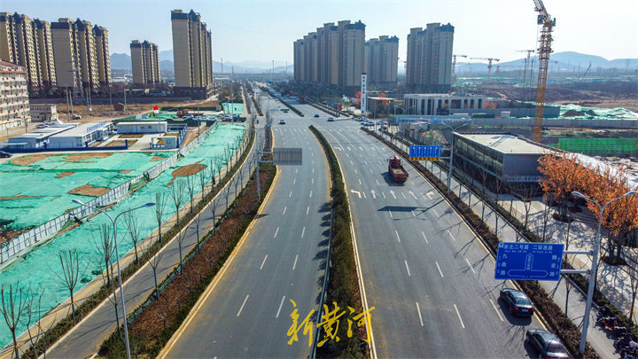 济南中央活力区主路开通 新区沿新路两侧发展