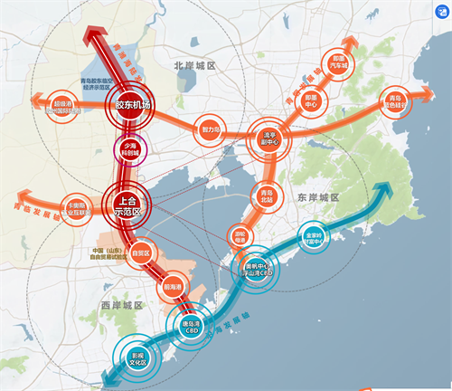 青岛再添城市主干道上合大道开工总部经济带同步出炉