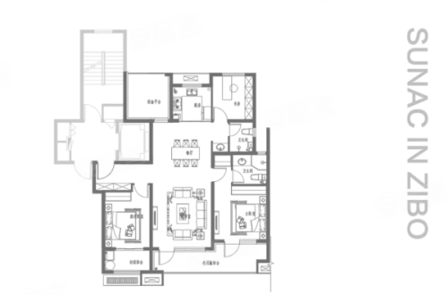 融创滨江壹号：大学城园区 125㎡全新户型