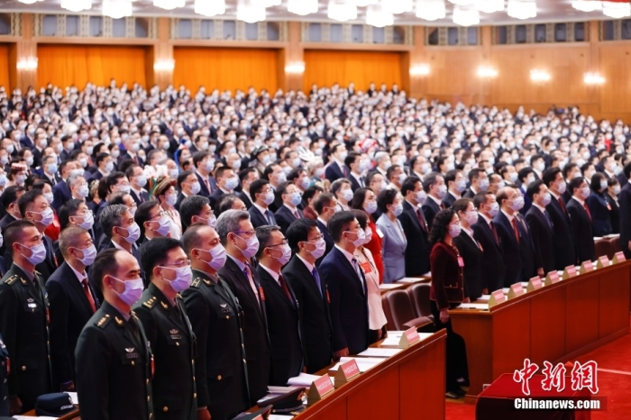 10月16日,，中國共產(chǎn)黨第二十次全國代表大會在北京人民大會堂隆重開幕,。 <a target='_blank' href='/'>中新社</a>記者 盛佳鵬 攝