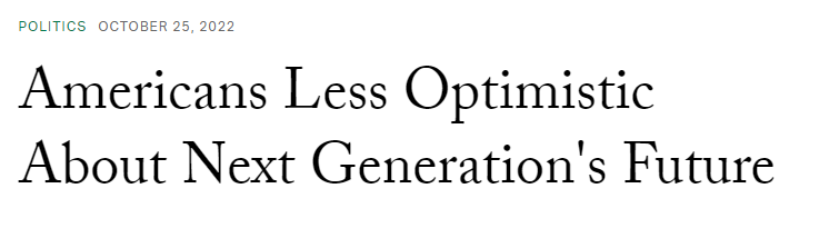 【世界说】盖洛普民调：多数美国民众对其下一代人未来的生活持悲观态度