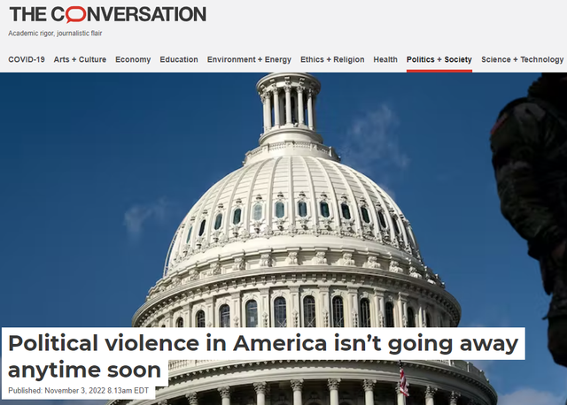 「世界说」澳媒：美国发生政治暴力的可能性“与日俱增”