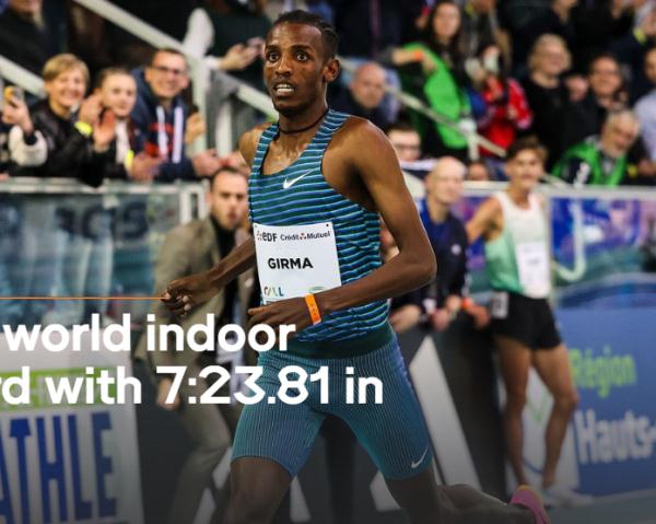 埃塞俄比亚选手吉尔马打破男子室内3000米世界纪录