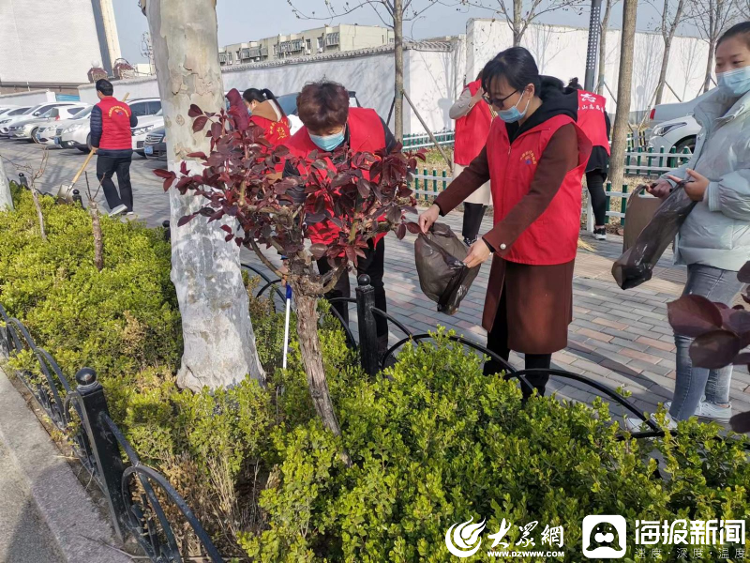 梁山县水泊街道积极开展志愿服务活动 志愿红为幸福加码