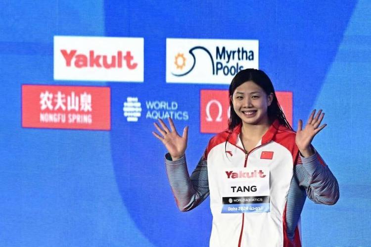 唐錢婷奪得多哈世錦賽女子100米蛙泳冠軍