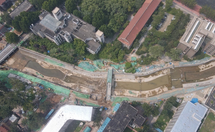 全福河河道改造提升 新建跨河桥梁主体完工